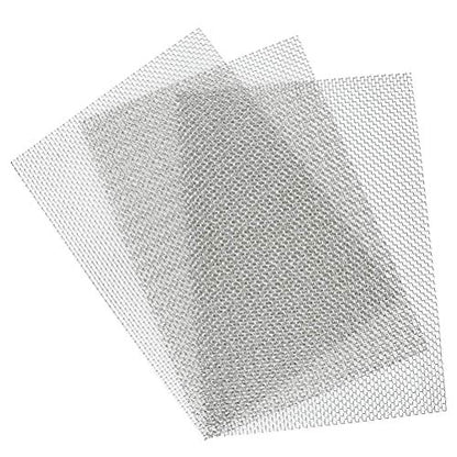 TIMESETL 3 Pcs Stainless Steel Woven Wire 8 Mesh - 12" x 8"(30x21cm) Garden Fence BBQ Wire Mesh Window Screen Mesh - size: 12" x 8" 8 Mesh