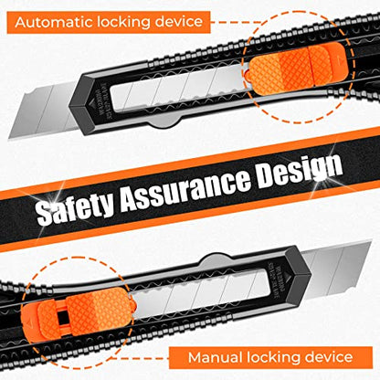 DIYSELF 12 Pack Box Cutter Retractable, 18mm Snap-Off Utility Knife - size: 12-Pack