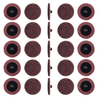 25 PCS Sanding Discs 2 Inch Quick Change Disc with 1/4" Shank Holder Snap-On Grinding Disc for Die Grinder Sanding Disc Medium Surface Conditioning Discs for Burr Finish Rust Paint Removal - style: 25PCS Medium