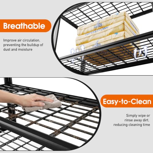 REIBII 40" W Garage Shelving with Double-Layer Frame for Homeowners and DIY - size: 40"W x 19.7"D x 59.9"H