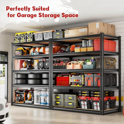 ROOMFAVE 40" W Garage Shelving 2300LBS Storage Shelves,5 Tier - size: 72.2" H x 40" W x 20" D