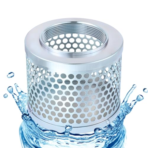 Carbon Steel Round Hole Suction Strainer Filter for Water Pumps - 4 inch - size: 4 inch