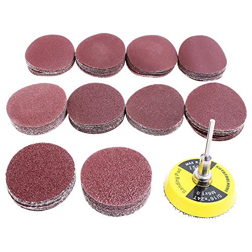 2 Inch Sanding Discs Kit Drill Sanding Attachment, 40-400 Grit
