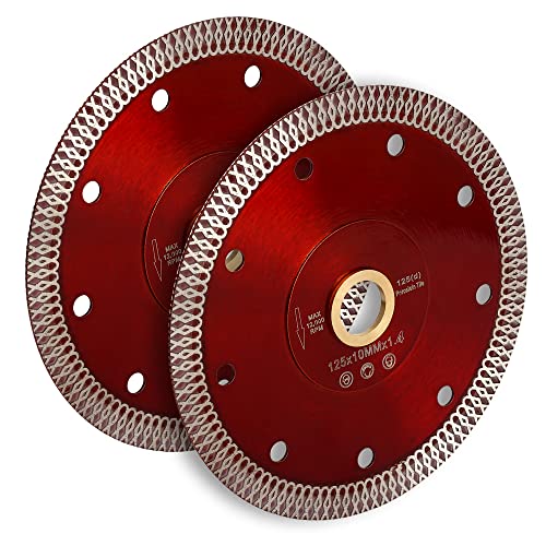 YIJING 2Pcs/Lot 5” Super Thin Diamond Saw Blade Porcelain Tile Blade for Cutting Stone Ceramic Tile (5”-2pc) - size: 5”-2pc