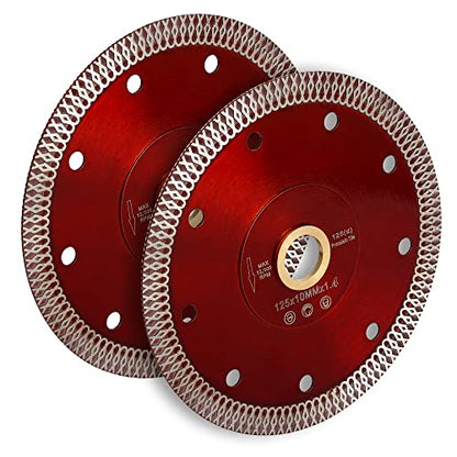 YIJING 2Pcs/Lot 5” Super Thin Diamond Saw Blade Porcelain Tile Blade for Cutting Stone Ceramic Tile (5”-2pc) - size: 5”-2pc