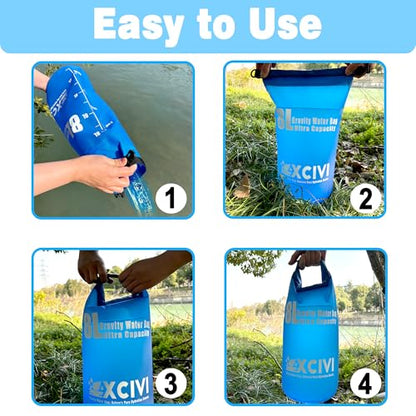 xcivi 8L Gravity Water Bag for Membrane Solutions Straw Water Filter S1