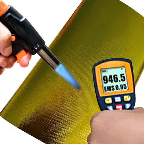 Gold Adhesive Backed Heat Shield Material Heat Shield Mat Automotive Heat Shield Heat Shield Wrap,Fiberglass Thermal Insulation （golden 12'' X 24''） - color: Gold, size: 12 x 24 Inch