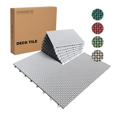 SnapLock DuraGrid 12"x12" Interlocking Deck Tiles, 40 Pack, Green - color: Green, size: 40 Pack