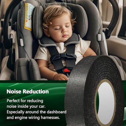 5 Rolls High Temp Wire Harness Tape, 250 FT Automotive Cloth Tape for Engine Wiring Loom, Electrical Cable Bundling, Noise & Vibration Damping, 3/4 in x 50 ft Each - style: 5-pack