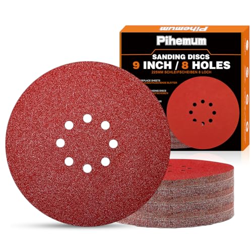 60 PCS 9 Inch Drywall Sanding Discs 40-240 Grit Assorted 8 Hole - color: 8 Hole, size: Grit 40-240