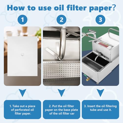 MXBAOHENG Fryer Filter Paper, Envelope Style, 13.6 x 17.3 Inch, 100PCS - size: M