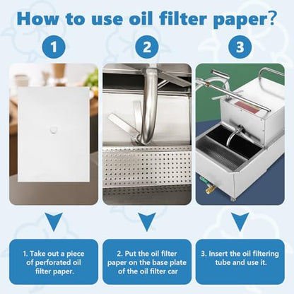 MXBAOHENG Fryer Filter Paper, Envelope Style, 13.6 x 17.3 Inch, 100PCS - size: M