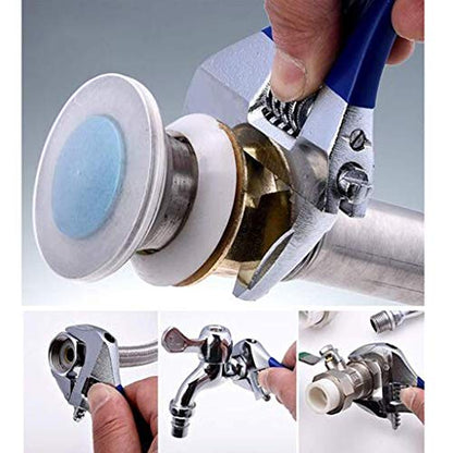 Large Opening Adjustable Wrench Spanner with Short Handle 4'' 5'' 6'' 8"(4''+5''+6''+8", blue) - size: 4"+5"+6"+8"