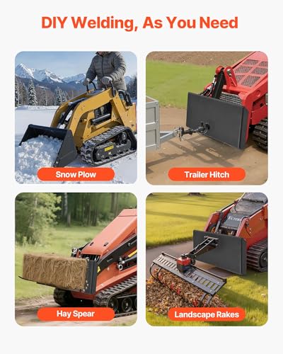 VEVOR 1/4" Mini Skid Steer Mount Plate, Universal Quick Attach Mount Plate, Easy to Bolt, 1500lbs Load Capacity, Heavy Duty Steel Loader Plates Compatible with Toro Dingo Skid Steers & Tractors - size: 1/4 inch mini