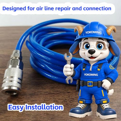 6PCS Air Tool Fittings Coupler and Plug Kit for 5mm ID x 8mm Hose - size: 6PCS
