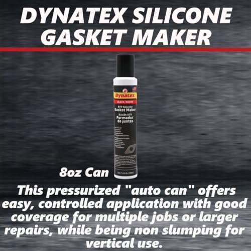 Dynatex Black RTV Silicone Gasket Maker 7.4oz Automatic Can (1 Pack) - size: 8 Ounces