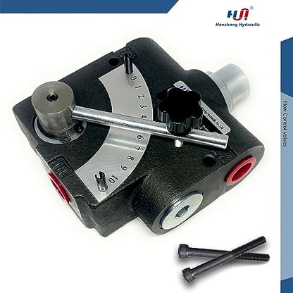 Hydraulic Adjustable Flow Directional Control Valve (1/2 NPT Port, 30 GPM, FCR51 with Relief) - size: 1/2" NPT Port, 30 GPM, style: FCR51 with Relief