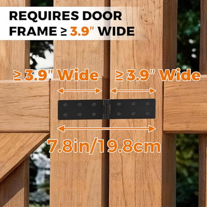 Fence Hinges for Outdoor Wood Gates Heavy Duty,270°Solid Folding Butt Hinges, Rust-Resistant (6 Pack) - size: Hinges Heavy Duty 6Pcs