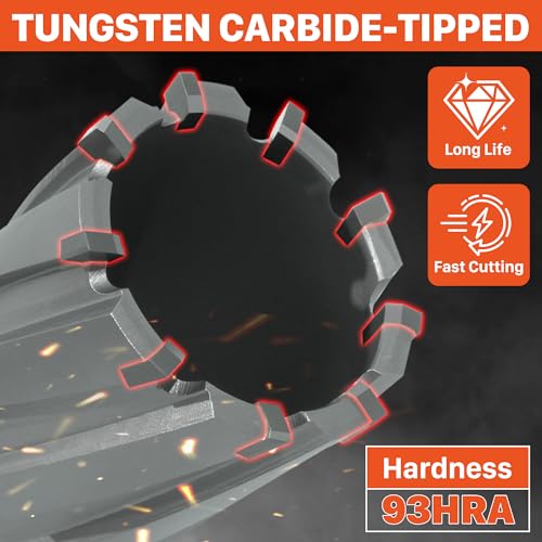 EASEWORK TOOL Carbide-Tipped Annular Cutter, 3/4" Diameter x 1-3/8" Depth - size: 3/4"x1-3/8"