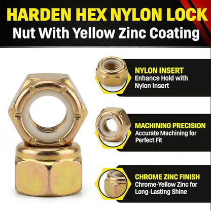 Chenango Supply 5/8-11 Grade 8 Nylon Insert Lock Nuts - size: 5/8-11 Nylock