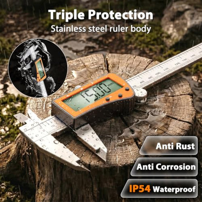 Preciva Digital Caliper 6 inch,Rechargeable Caliper with Oversized