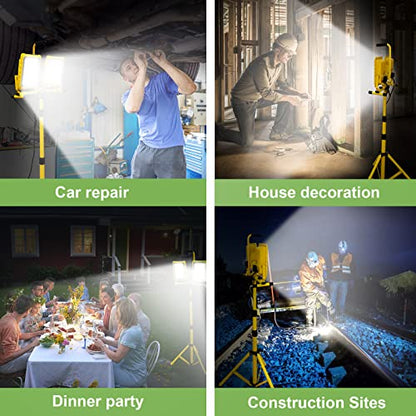 25000LM LED Work Light with USB & Socket (Individual Switch) - color: 25000LM