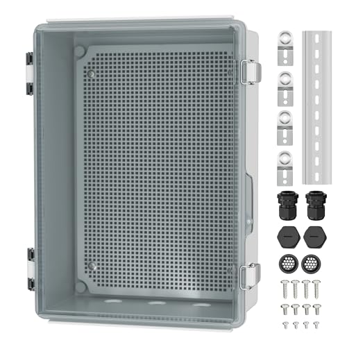 Joinfworld Clear Electrical Enclosure Box 12.8x8.8x4.2 for WiFi Router - size: 12.8x8.8x4.2 inches