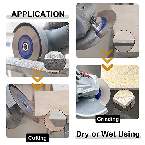 SHDIATOOL Diamond Saw Blade 5-inch, Tile Cutting Grinding Disc Wheel 125mm for Porcelain Ceramic Tile Granite Marble Artificial Stone - size: 5" Hexagon Shape