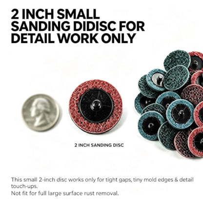 36Pcs 2 Inch Quick Change Discs for Die Grinder, Upgraded 1/4 in Holder