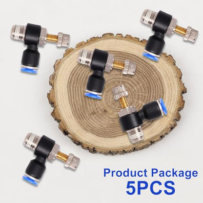 5Pcs Pneumatic Quick Connect Air Hose Fittings, OD 4mm Tube x 1/8"NPT Male Thread Push to Connect Fittings, Pneumatic Air Flow Control Valve Quick Connector - size: 4mmx1/8"NPT