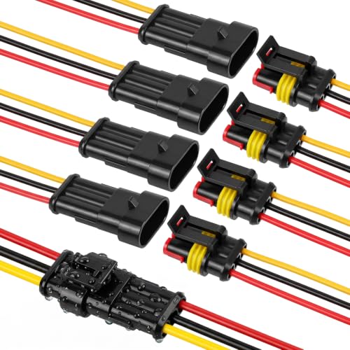 16 AWG 3 Pin Connector Waterproof 3 Wire Automotive Electrical Connectors