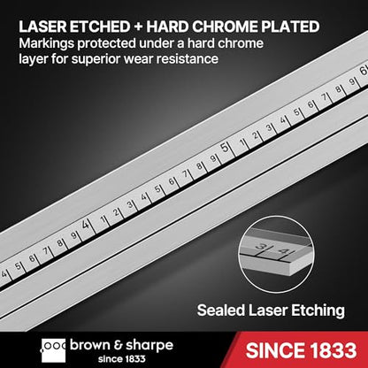 Brown & Sharpe 6-Inch Dial Caliper–Precision Stainless Steel Measuring Tool - size: 6 Inch