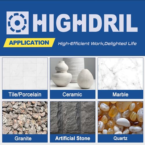 HIGHDRIL 5/8-11 Diamond Hole Saw Kit for Tile Marble Brick,1/4"-4"(6-100mm) - size: Thread Set 10