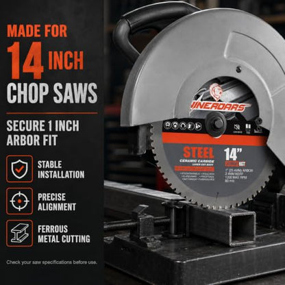 14 Inch 66T Carbide Metal Cutting Saw Blade for Steel - size: 14 Inch-66T