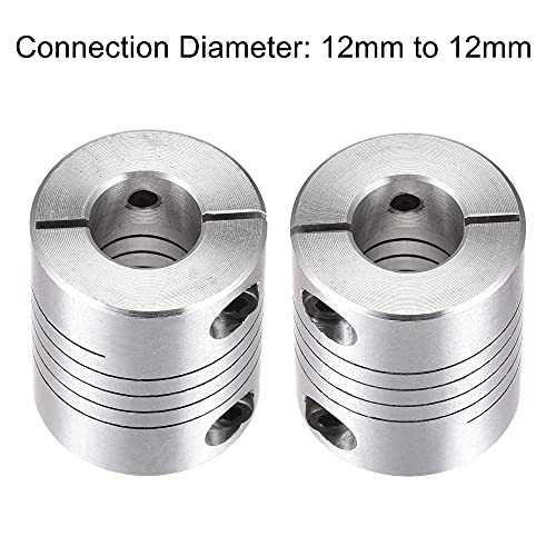 uxcell 2PCS Motor Shaft 12mm to 12mm Helical Beam Coupler Coupling 25mm Dia 30mm Length - size: 12mm to 12mm