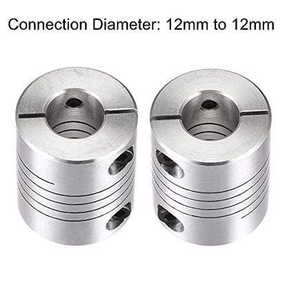 uxcell 2PCS Motor Shaft 12mm to 12mm Helical Beam Coupler Coupling 25mm Dia 30mm Length - size: 12mm to 12mm
