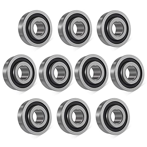10pcs Flanged Ball Bearings ID 3/4" x OD 1-3/8" for Lawn Mower, Wheelbarrows, Carts & Hand Trucks Wheel, Alternative to 532009040, AM118315, AM127304, 10513, 251210 Etc. - size: ID 3/4" x OD 1-3/8"