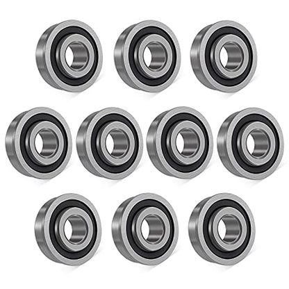 10pcs Flanged Ball Bearings ID 3/4" x OD 1-3/8" for Lawn Mower, Wheelbarrows, Carts & Hand Trucks Wheel, Alternative to 532009040, AM118315, AM127304, 10513, 251210 Etc. - size: ID 3/4" x OD 1-3/8"