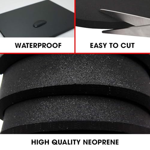 Dualplex Neoprene Sponge Foam Rubber Sheet Roll, Perfect Cosplay Padding, DIY Project Sheet - Easy Cut Non-Adhesive Multi-Function Soundproof Rubber Foam Sheet (14X58 inches X 1/4" Thick) - size: 14X58 inches X 1/4" Thick