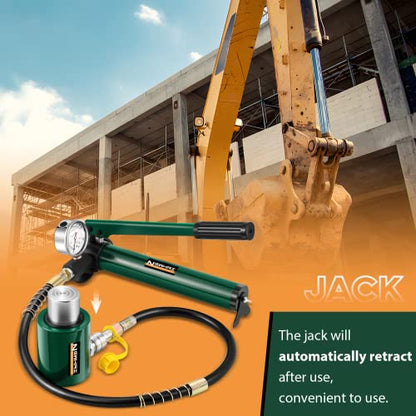 Newhai 20T Hydraulic Ram Kit & CP-180 Pump with Pressure Gauge, 2" Stroke - style: 20 ton Jack+cp180 Pump