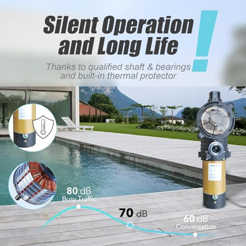 Pool Pump 2.0HP 115V Two Speed Above Ground Pool Centrifugal Pumps - color: Jongquil Yellow