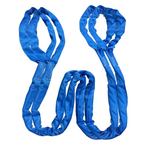 2pcs 17,000 LBS Lifting Sling, 13 FT Eye & Eye Round Sling - size: 17000bl-13ft*2pcs