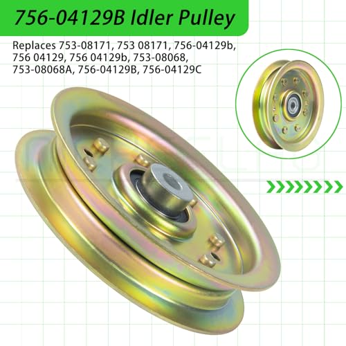 2 Pack 756-04129B Idler Pulley for Cub Cadet 42" 50" RZT 50 Deck - color: A02 2x756-04129B Yellow