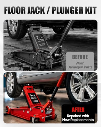Floor Jack Replacement Parts Low Side Bigger/Smaller Pump Piston Plunger Kit for 3 Ton Hydraulic with Dual Pump, Fit for Pittsburgh, Torin Big Red, Daytona, Harbor Freight, Arcan Engine