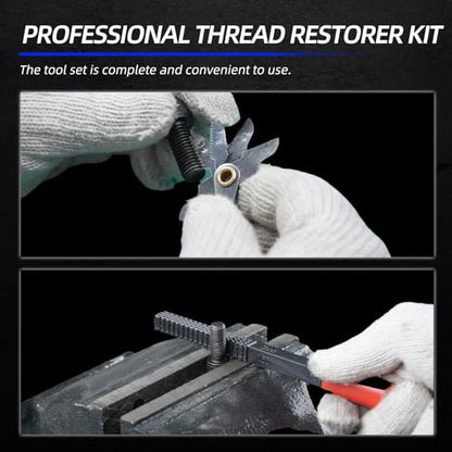 61Pcs Thread Restorer Tool, Heat-Treated Carbon Steel - size: 61 Pcs