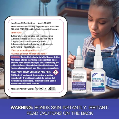3D Printing Super Glue, Ultra-Thin Capillary Adhesive for PLA ABS PETG TPU - size: 3D Printing Super Glue