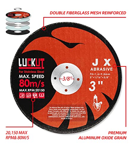 Cut-Off Wheels Cutting Wheel Disc 3" x 1/16''x3/8'' Thin Metal Stainless Steel Cutting Cut Off Disc Blades Grinding Wheel for Angle Grinders - style: 25PCS 3"x 1/16"x3/8"