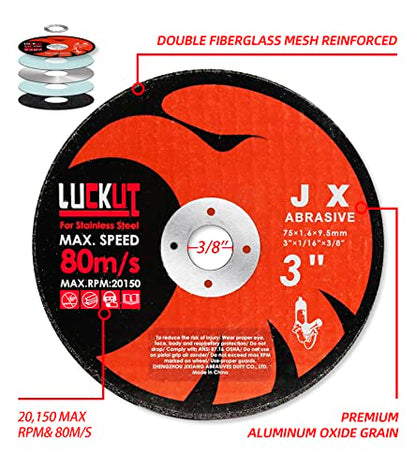 Cut-Off Wheels Cutting Wheel Disc 3" x 1/16''x3/8'' Thin Metal Stainless Steel Cutting Cut Off Disc Blades Grinding Wheel for Angle Grinders - style: 25PCS 3"x 1/16"x3/8"