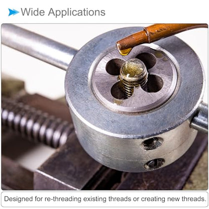 Round Thread Repair Die, M10x1.25 Die 30mm OD, Alloy Tool Steel Left Hand Cylindrical Pipe Threading Tool with 4 Chip Holes - (Applications: for Threading Repairing) - size: M10x1.25