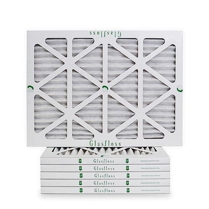 Glasfloss ZL 14x30x1 Pleated Air Filters, 6-Pack, MERV 10, AC & Furnace - size: 14x30x1